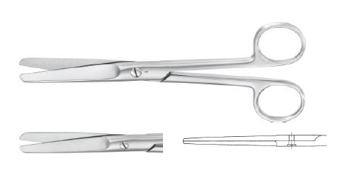 ХІРУРГ. НОЖИЦІ ПРЯМ. Т/Т 165MM